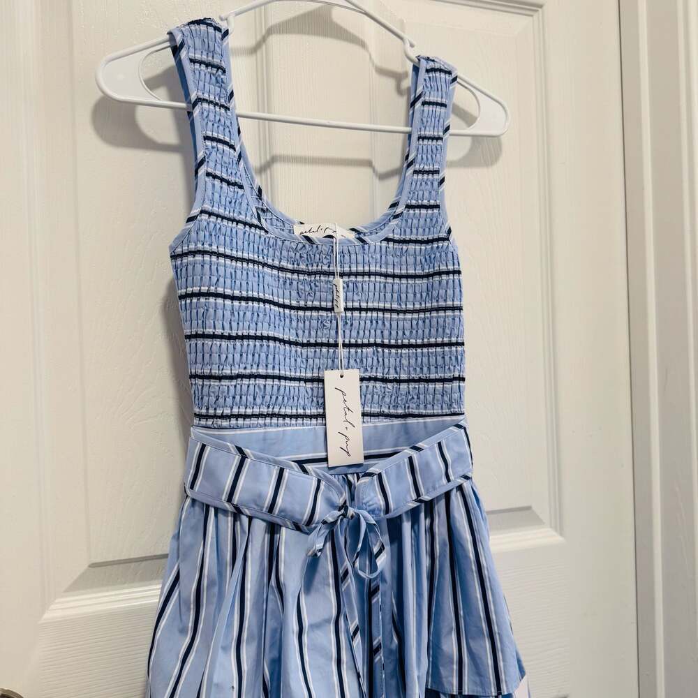 Petal & Pup Waverly Maxi Dress in Blue Stripe with Smocked Bodice Sz. XS - Picture 10 of 10